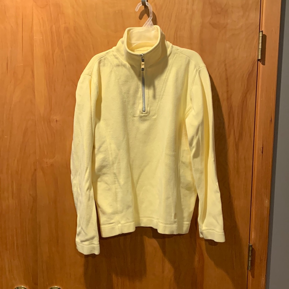Tommy Bahama yellow half zip sweater